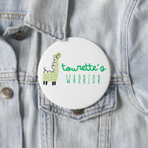 tourette's warrior awareness cute Button gift