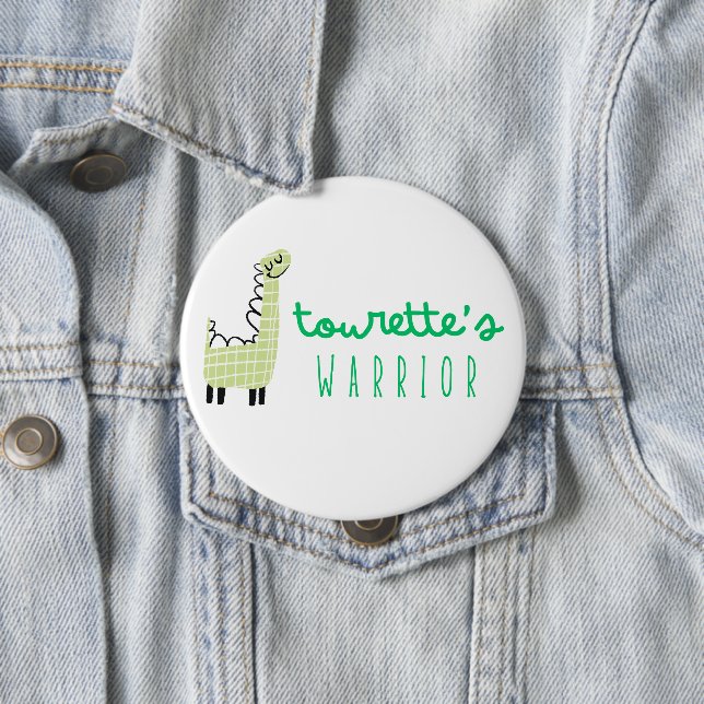 tourette's warrior awareness cute Button gift (In Situ)