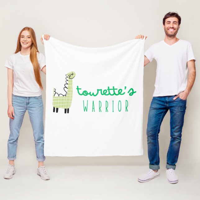 tourette's warrior awareness cute Fleece Blanket (In Situ)