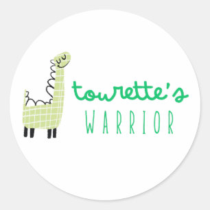 Tourette's warrior awareness cute Stickers