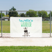 tourette's warrior awareness Outdoor Banner Sign