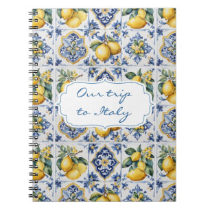 Touring Italy Amalfi Tiles Notebook