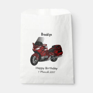 Touring motorcycle cartoon illustration favour bag