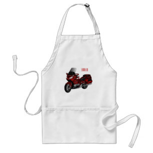 Touring motorcycle cartoon illustration standard apron