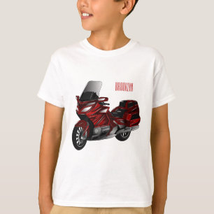 Touring motorcycle cartoon illustration T-Shirt