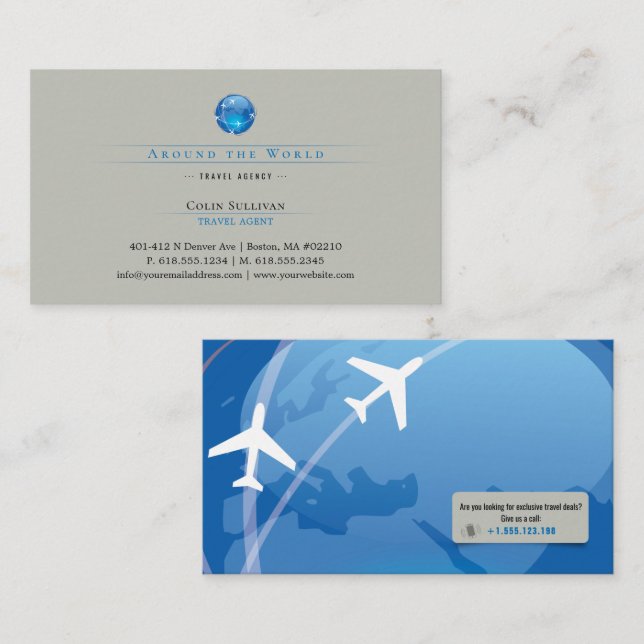 Tourism | Travel Agent Business Card (Front/Back)