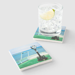 Tourist Binocular Stone Coaster
