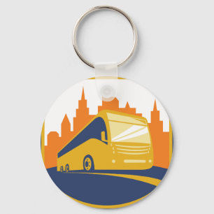 Tourist Bus Keychain