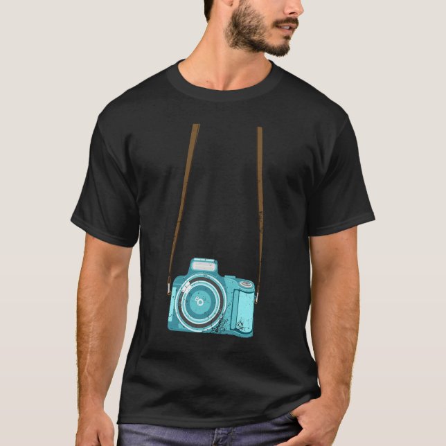 Tourist Camera  Men Women Cool Photography Costume T-Shirt (Front)