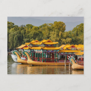 Tourist Dragon Boats   Kunming Lake Postcard
