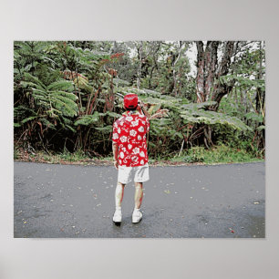 Tourist in Hawaiian Shirt Poster