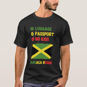 Tourist Luggage Jamaica Bound Travelling Tourism P T-Shirt