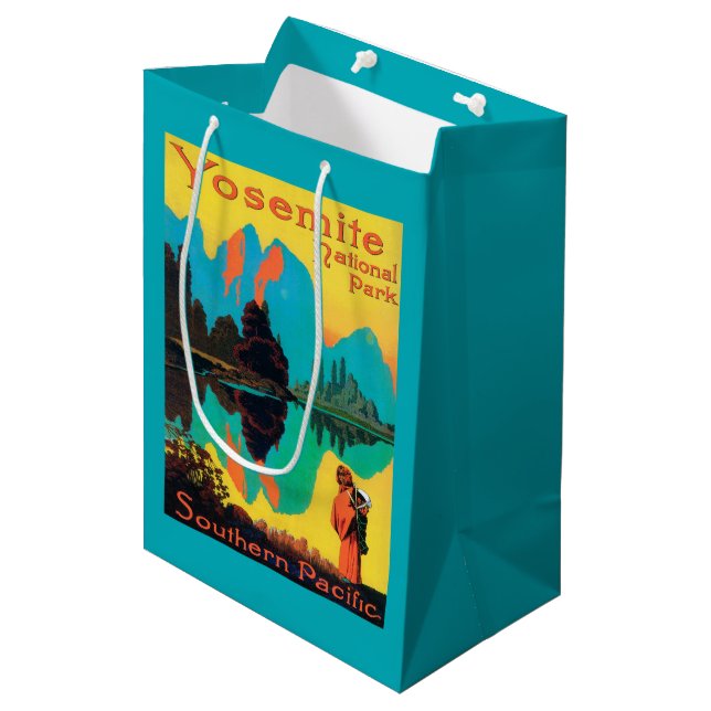 Tourist Poster - Yosemite Nat'l Park, CA Medium Gift Bag (Front Angled)