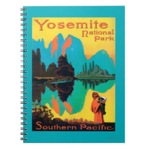 Tourist Poster - Yosemite Nat'l Park, CA Notebook