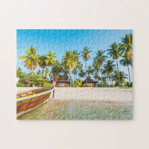 Tourist Resort's Bungalows on the Beach   Thailand Jigsaw Puzzle