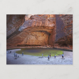 Tourists at Cathedral Gorge, Bungle Bungles Postcard