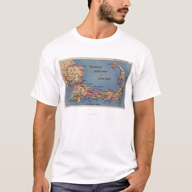Tourists' Auto Map of Cape Cod T-Shirt (Front)