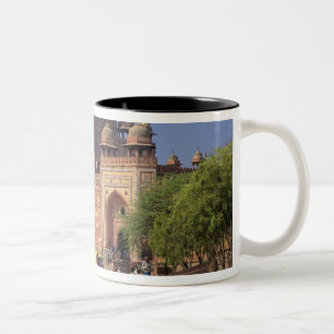 Tourists in front of Fatehpur Sikri, in the Two-Tone Coffee Mug