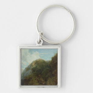 Tourists in the Mountain Key Ring
