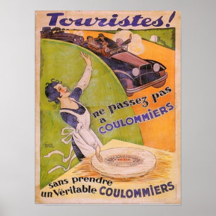 Tourists Vintage Ad Print