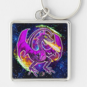 Tourmaline Cosmic Dragon Key Ring