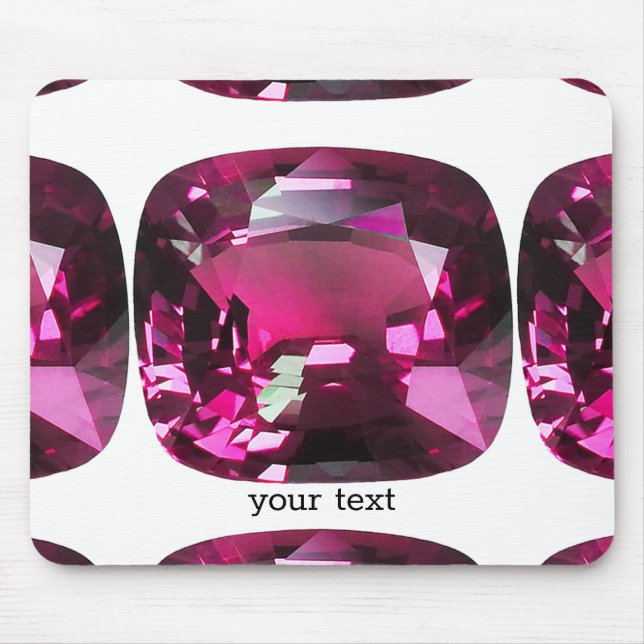 Tourmaline Gemstone Pink Mouse Pad (Front)