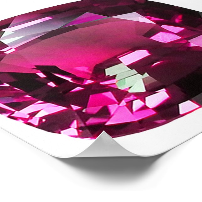 Tourmaline Gemstone Pink Poster (Corner)