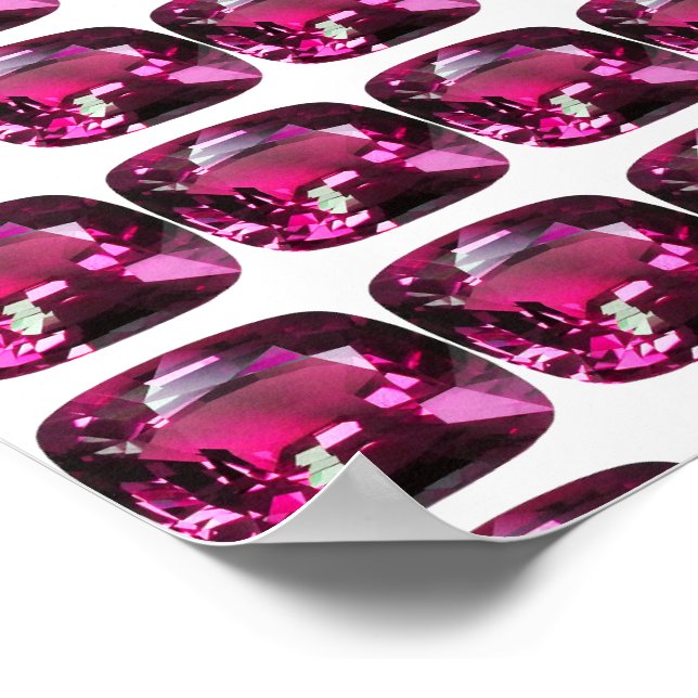 Tourmaline Gemstone Pink Poster (Corner)
