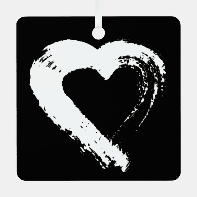 Tourmaline Moon Heart Car Ornament (Front)