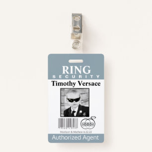 Tourmaline Ring Bearer Security Badge ID Badge