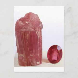 Tourmaline rubellite postcard