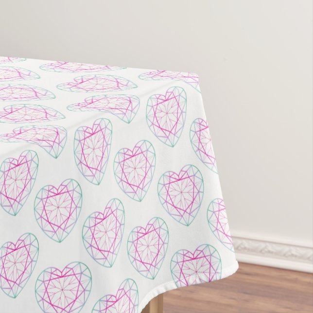 Tourmaline two tone heart jewels pattern cloth (In Situ)