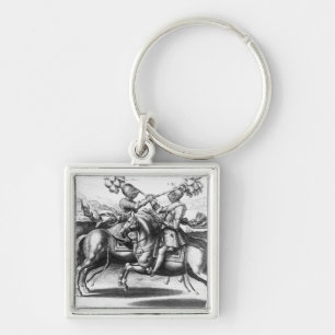 Tournament scene between Henri IV and Antoine Key Ring