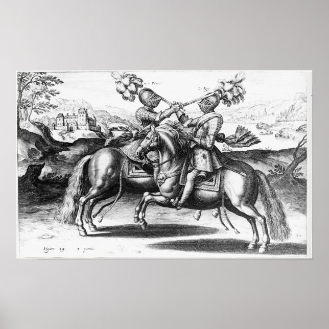 Tournament scene between Henri IV  and Antoine Poster (Front)