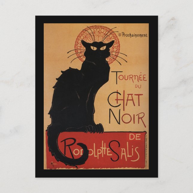 Tournée du Chat Noir, Théophile Steinlen Postcard (Front)