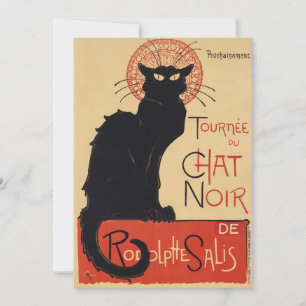 Tournee du Chat Noir Vintage Black Cat Art Nouveau Invitation