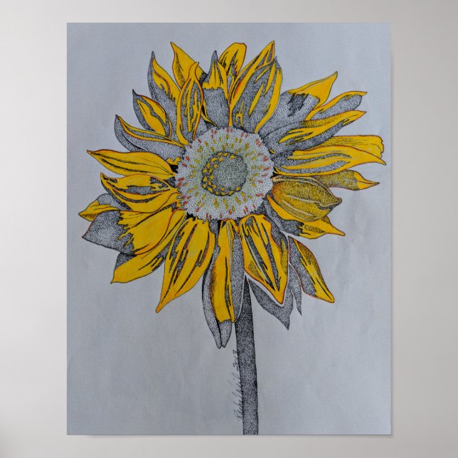 Tournesol, sunflower, Yellow flower, Yellow art Poster (Front)
