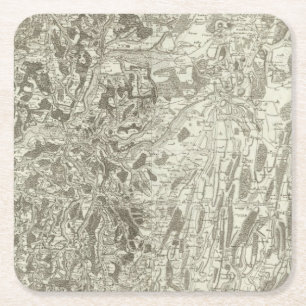 Tournus, Lonsle Saunier Square Paper Coaster