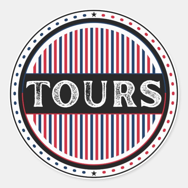 Tours City Pride Emblem – French Identity Classic Round Sticker (Front)