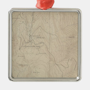 Tourtelotte Park Special Atlas Map Metal Ornament