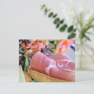Tout est bon dans le cochon postcard