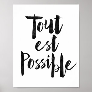Tout Est Possible Poster