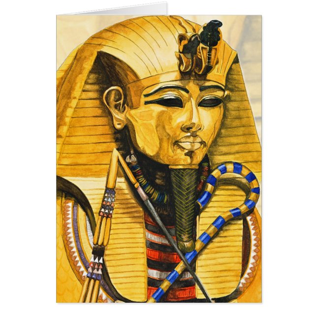 Toutankhamon gold mask watercolor (Front)