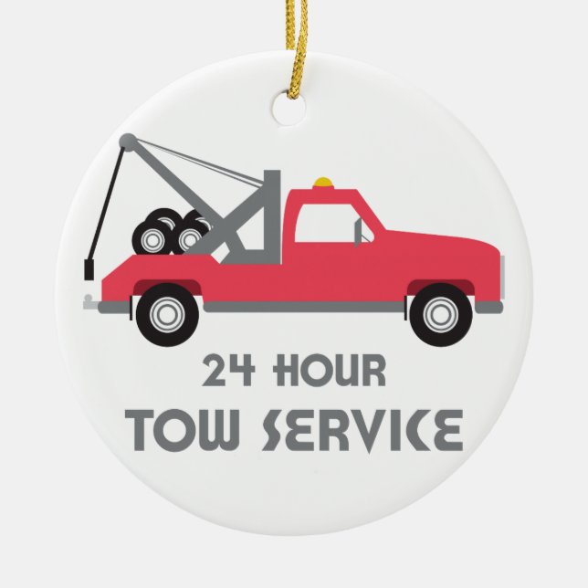 Tow Service Ceramic Tree Decoration (Front)