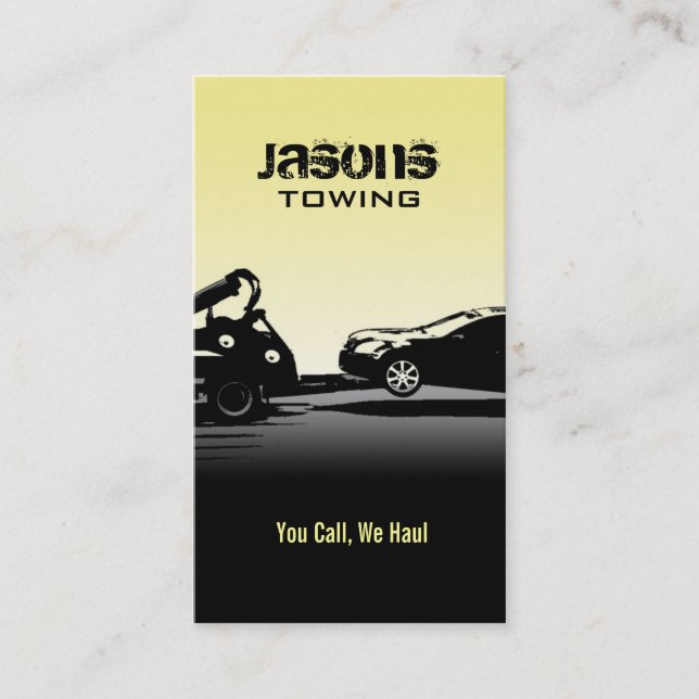 Tow Truck Business Cards (Front)