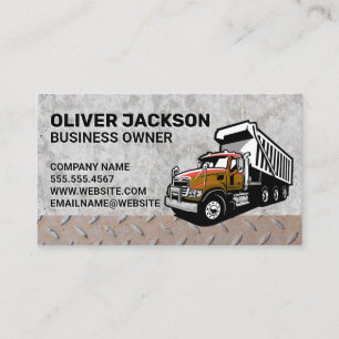 Tow Truck   Concrete Steel   Dump Truck Business Card