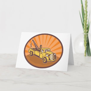 Tow Truck Greeting Cards