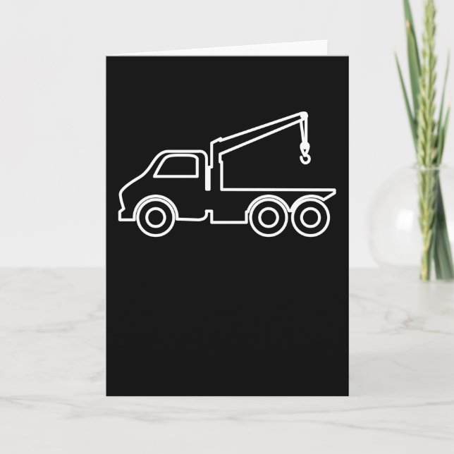 Tow Truck Operator Towing Truck Wrecker Tow Truck Card (Front)