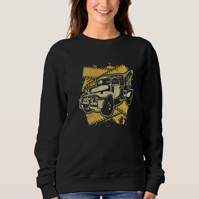 Tow Truck Trucker Wrecker Breakdown Service Car Dr Sweatshirt (Front)