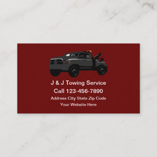 Tow Truck Wrecker Business Cards